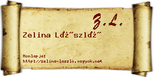 Zelina László névjegykártya